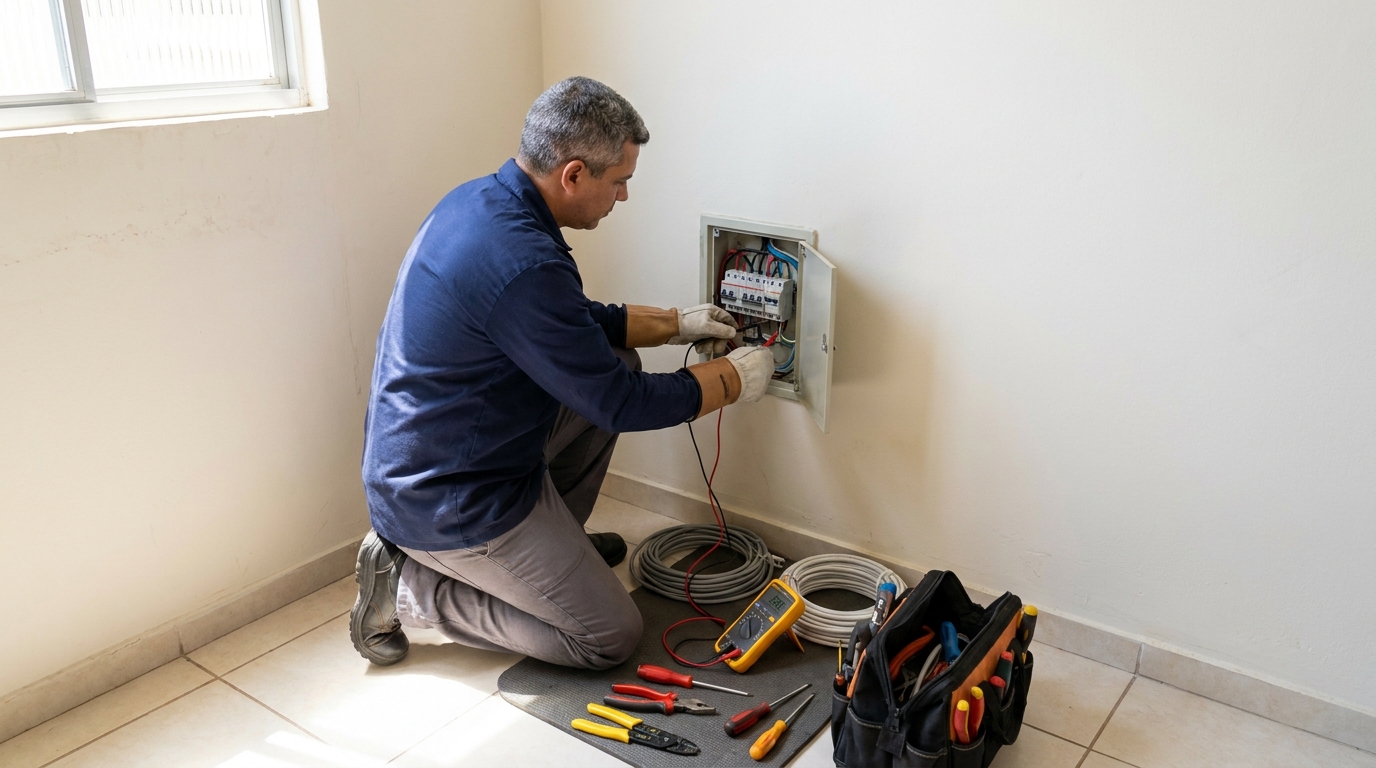 Eletricista em atendimento residencial em Vila Velha-ES